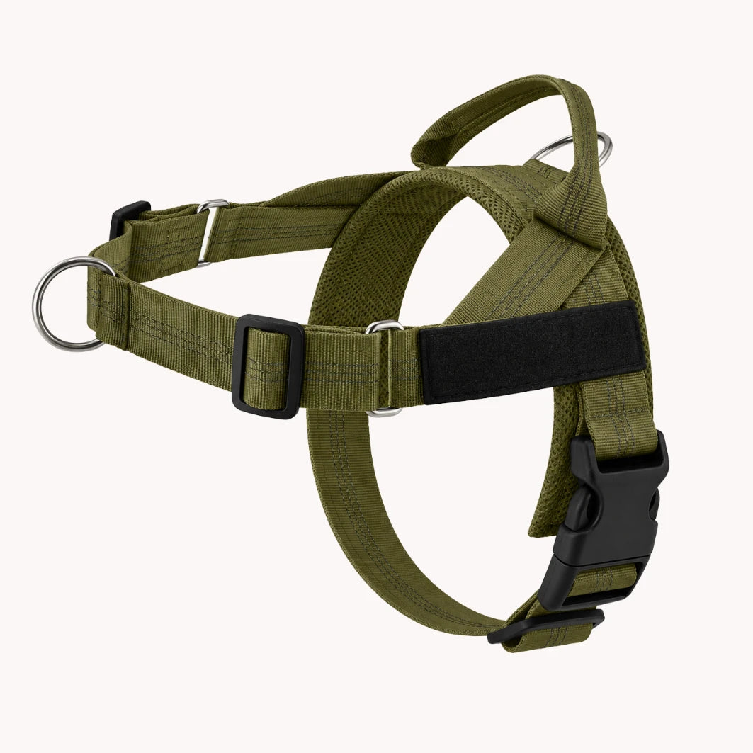 NORYVI No-Pull Hundegeschirr - Armeegrün