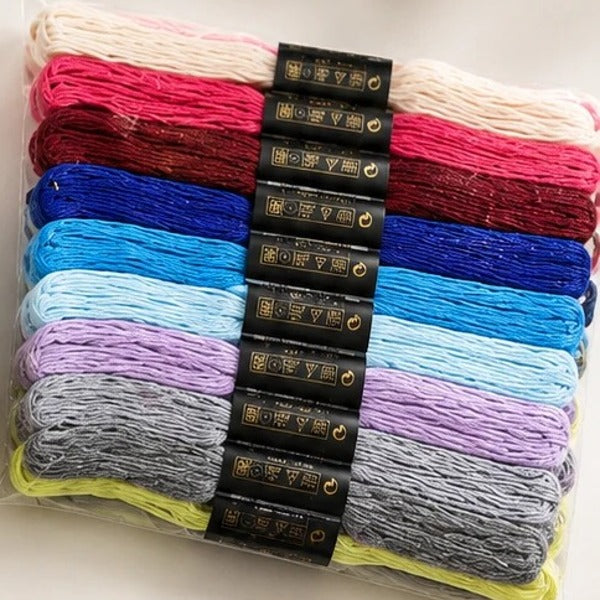 Pack di 10 matassine di cotone colorate