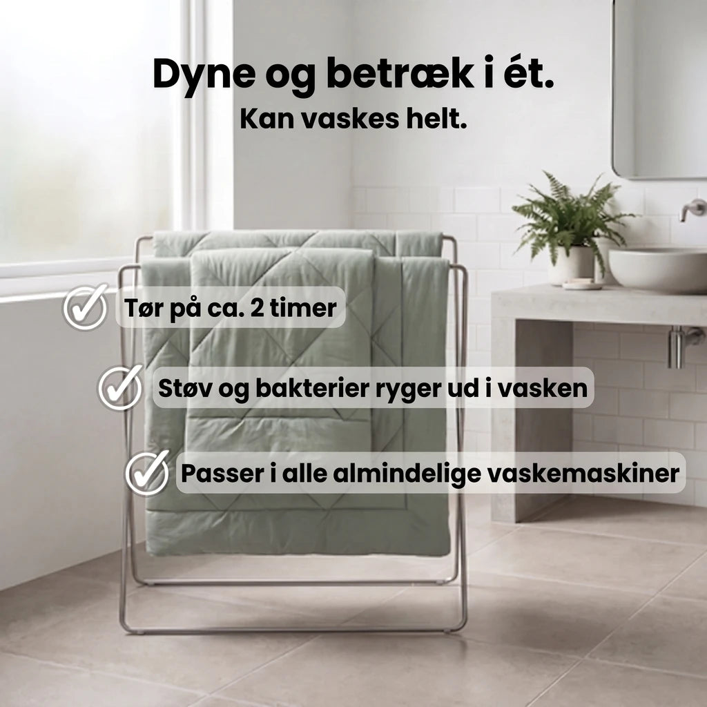 Dyne og betræk i ét – kan vaskes helt